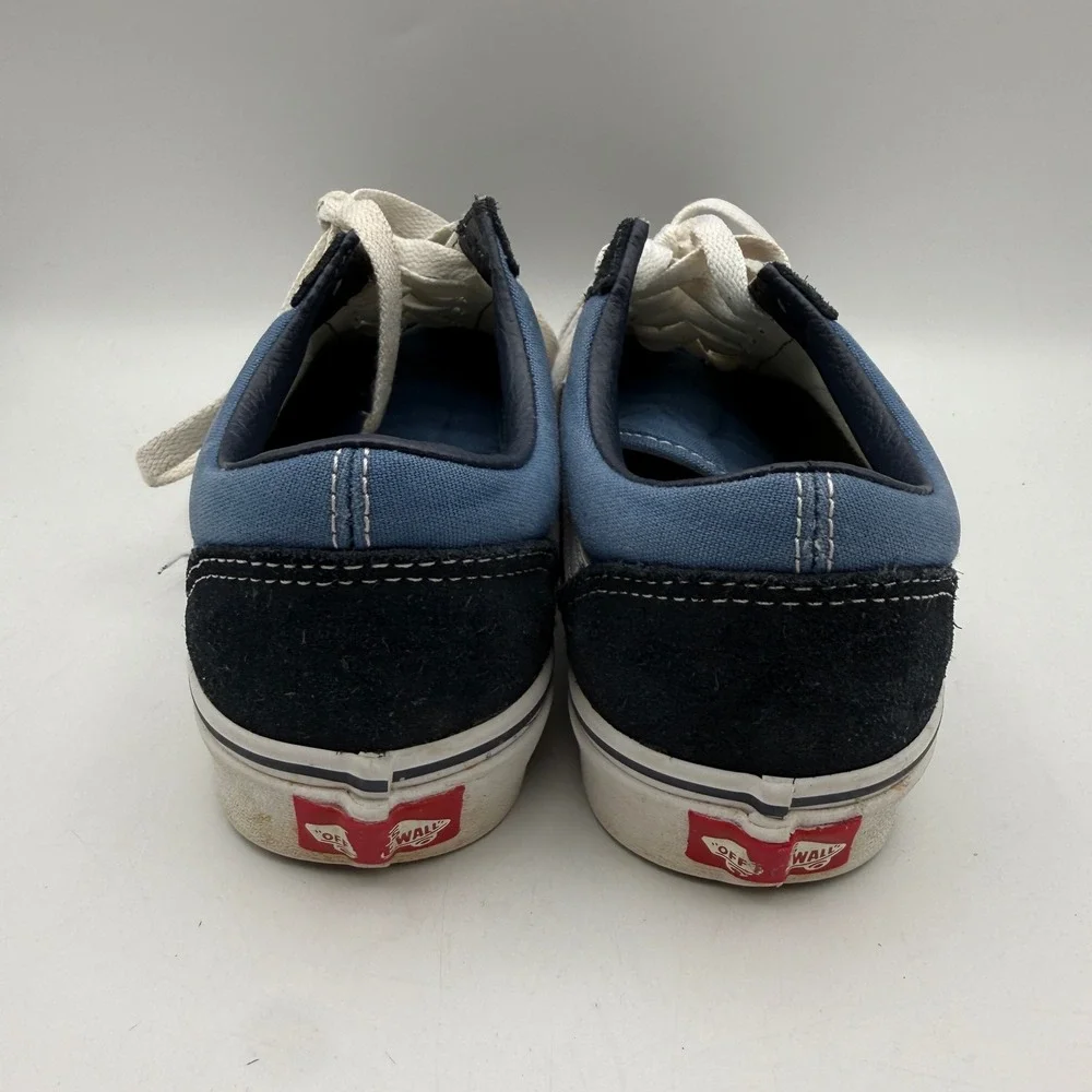 Vans Old Skool Sneakers Womens 7 Navy Blue Suede Canvas Low Top Skate Shoes